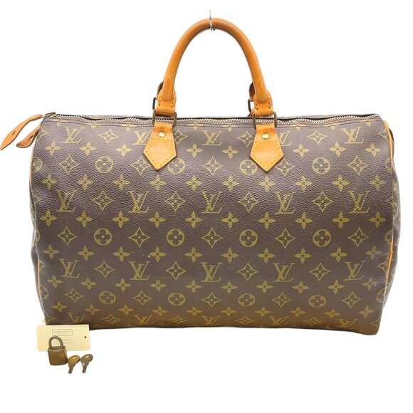 076513BT (X6) Louis Vuitton Satchel Bag Speedy 40 Brown Monogram - Picture 1 of 13